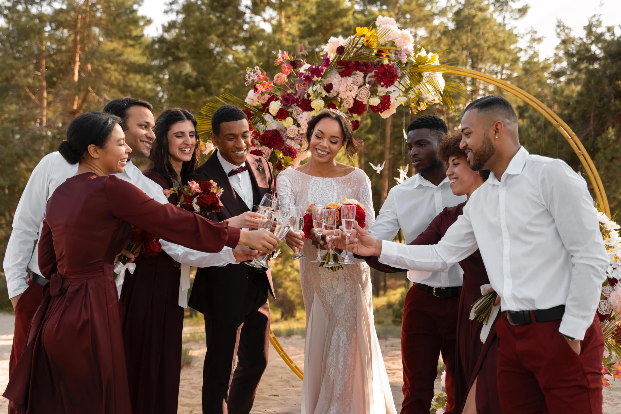 Wedding ceremony setup